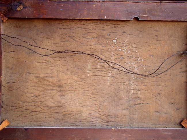 An oil painting on canvas of a Danish ship off the coast signed and dated "A. Probert 1905" — image 4